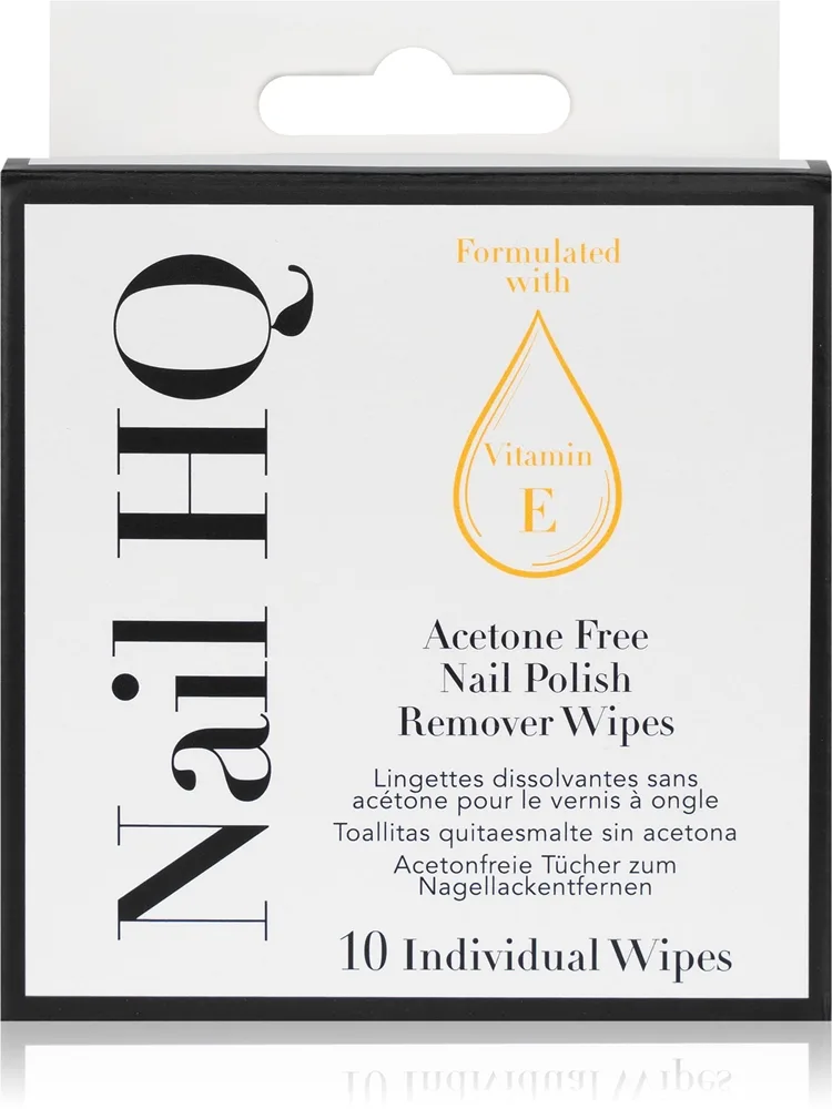 Nail HQ Acetone Free geelilakan poistopyyhkeet ei sisällä asetonia 10 kpl