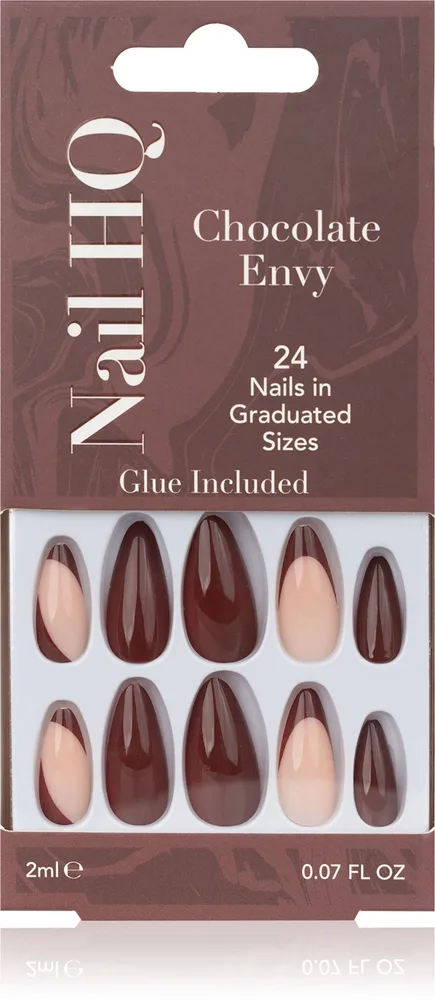 Nail HQ Almond lösnaglar Chocolate Envy 24 st.