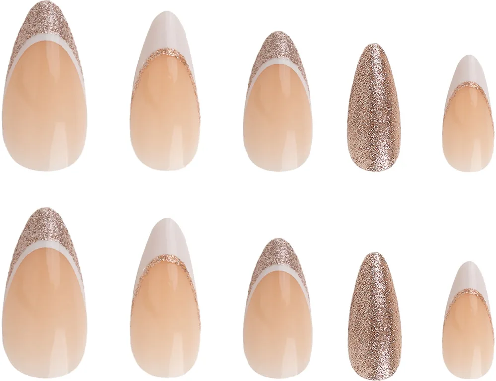 Nail HQ Almond kunstige negle Sparkling Wine Sippin' 24 stk.