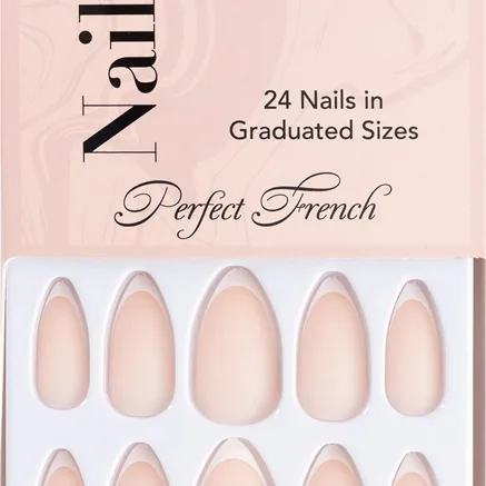 Nail HQ Almond Matte French tekokynnet sisältää liimaa 24 kpl