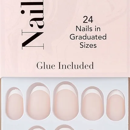 Nail HQ Oval French tekokynnet 24 kpl