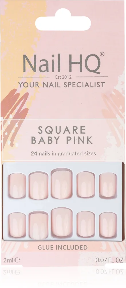 Nail HQ Square tekokynnet sävy Baby Pink 24 kpl