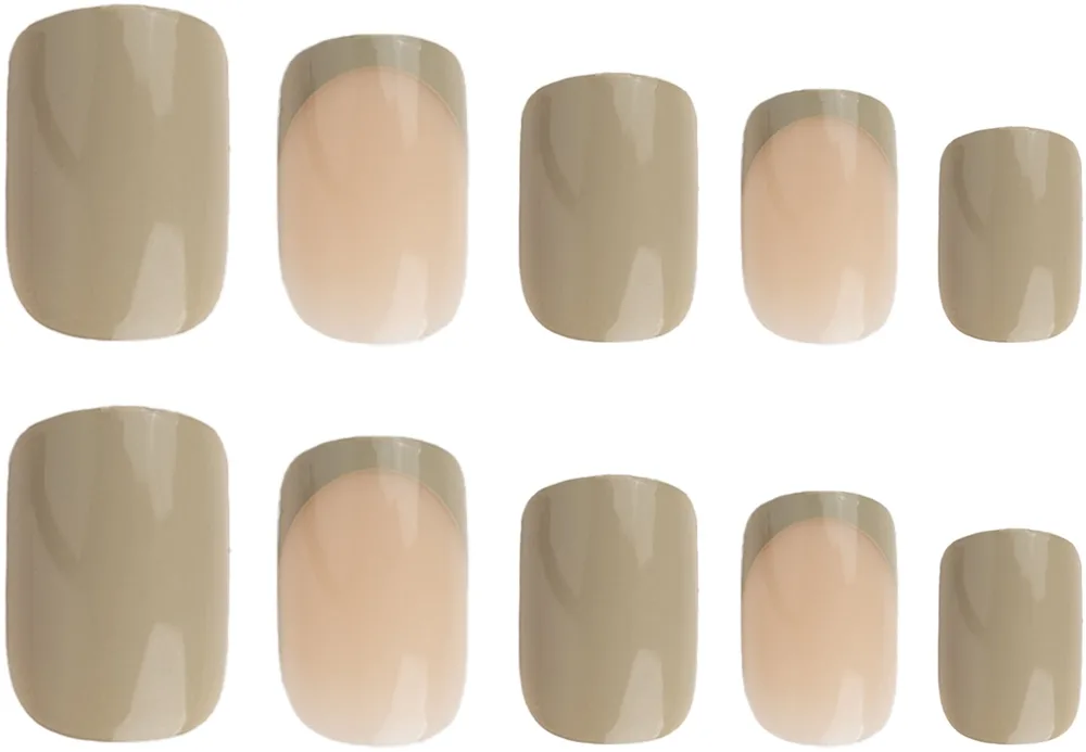 Nail HQ Square tekokynnet Utterly Olive 24 kpl