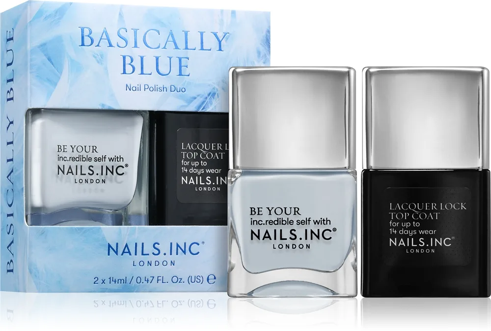 Nails Inc. Basically Blue kit med nagellack