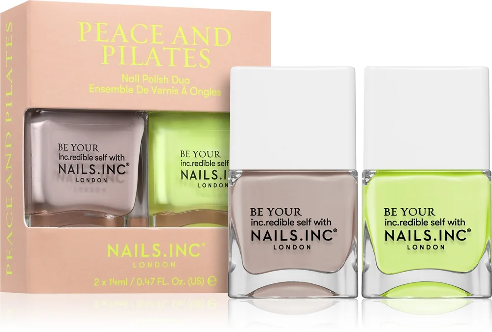 Nails Inc. Peace and Pilates kit med nagellack