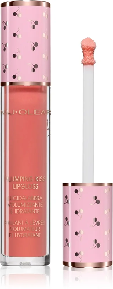 Naj Oleari Plumping Kiss Lip Gloss Fuktgivande och utfyllande läppglans för Kvinnor 05 Peach Sorbet 6 ml