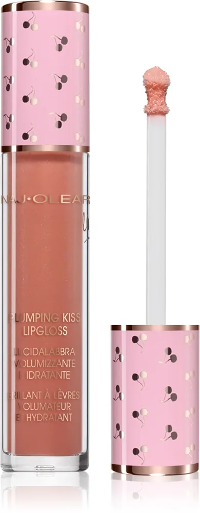 Naj Oleari Plumping Kiss Lip Gloss Fuktgivande och utfyllande läppglans för Kvinnor 06 Pearly Caramel 6 ml