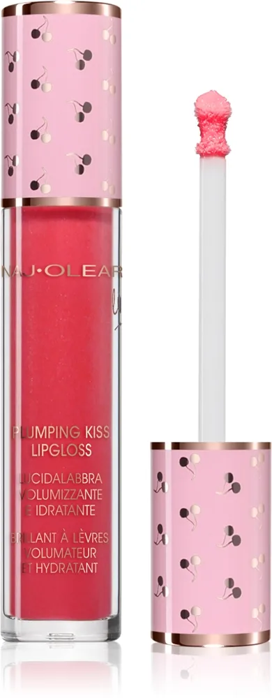 Naj Oleari Plumping Kiss Lip Gloss Fuktgivande och utfyllande läppglans för Kvinnor 08 Pearly Cyclamen Pink 6 ml
