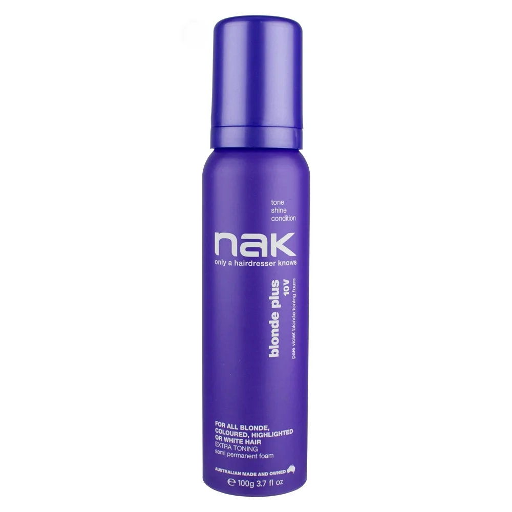 NAK Blonde Plus 10V pale violet blonde toning foam (U) 100 g