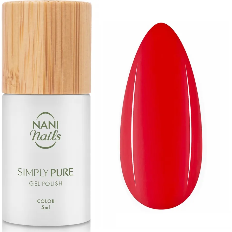 NaniNails Simly Pure Geleneglelak til UV/LED hærdning Skygge Fresh Red 5 ml