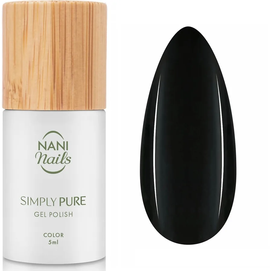 NaniNails Simly Pure Geleneglelak til UV/LED hærdning Skygge True Black 5 ml