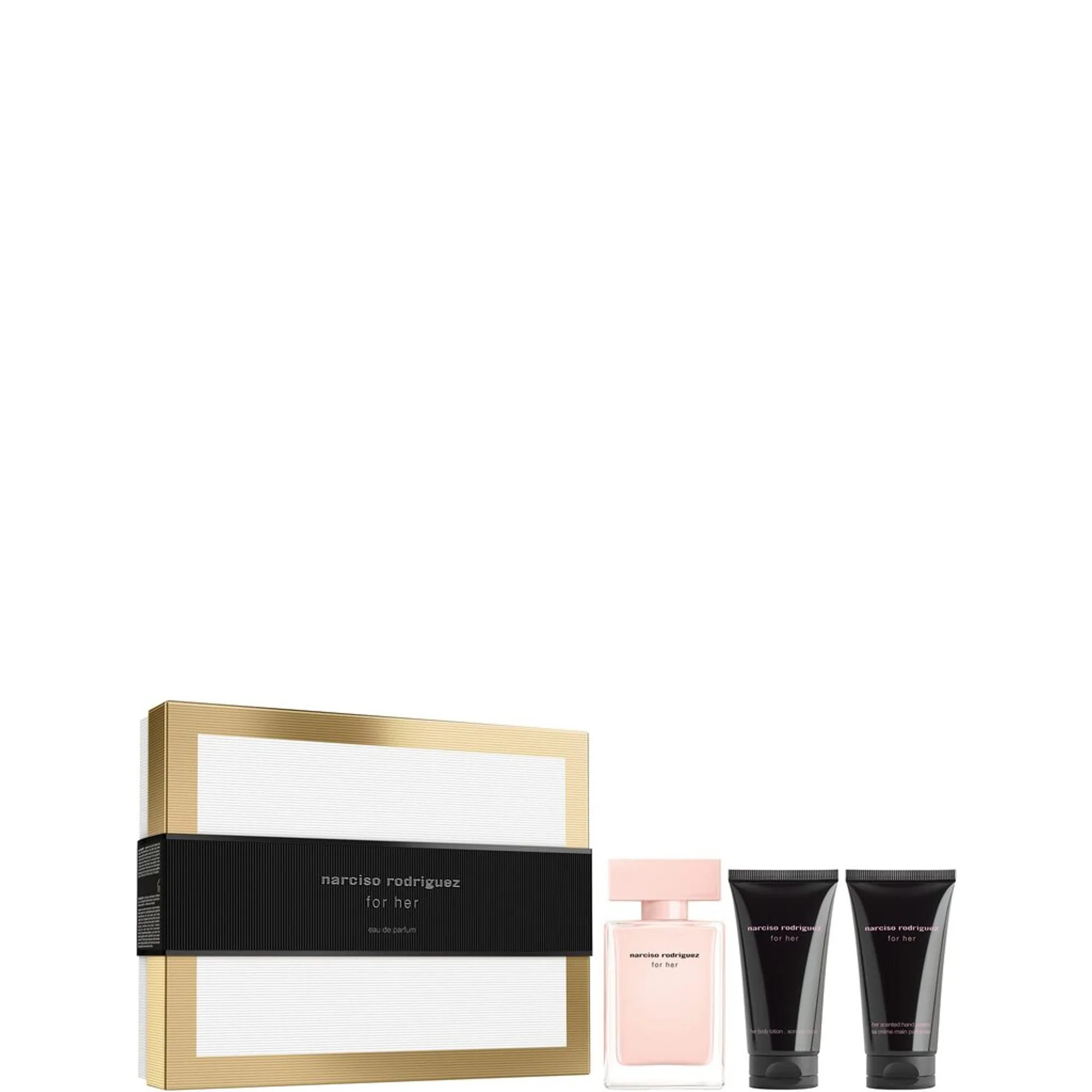 Narciso Rodriguez for her 1 x Eau de Parfum 50 ml + 1 x Bodylotion 50 ml + 1 x Handcreme 50 ml Doftset