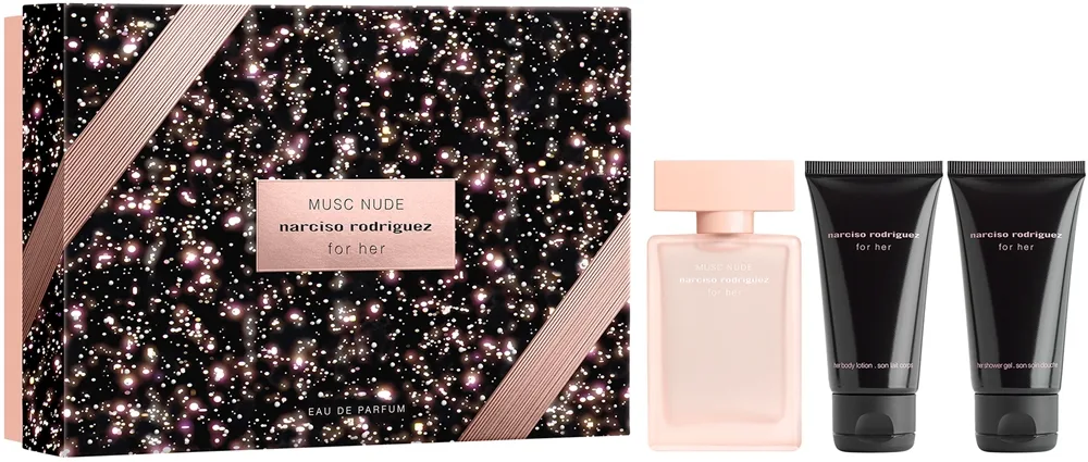 Narciso Rodriguez for her Musk Nude EdP 50ml + Body Lotion 50ml + Shower Gel 50ml Duftsæt