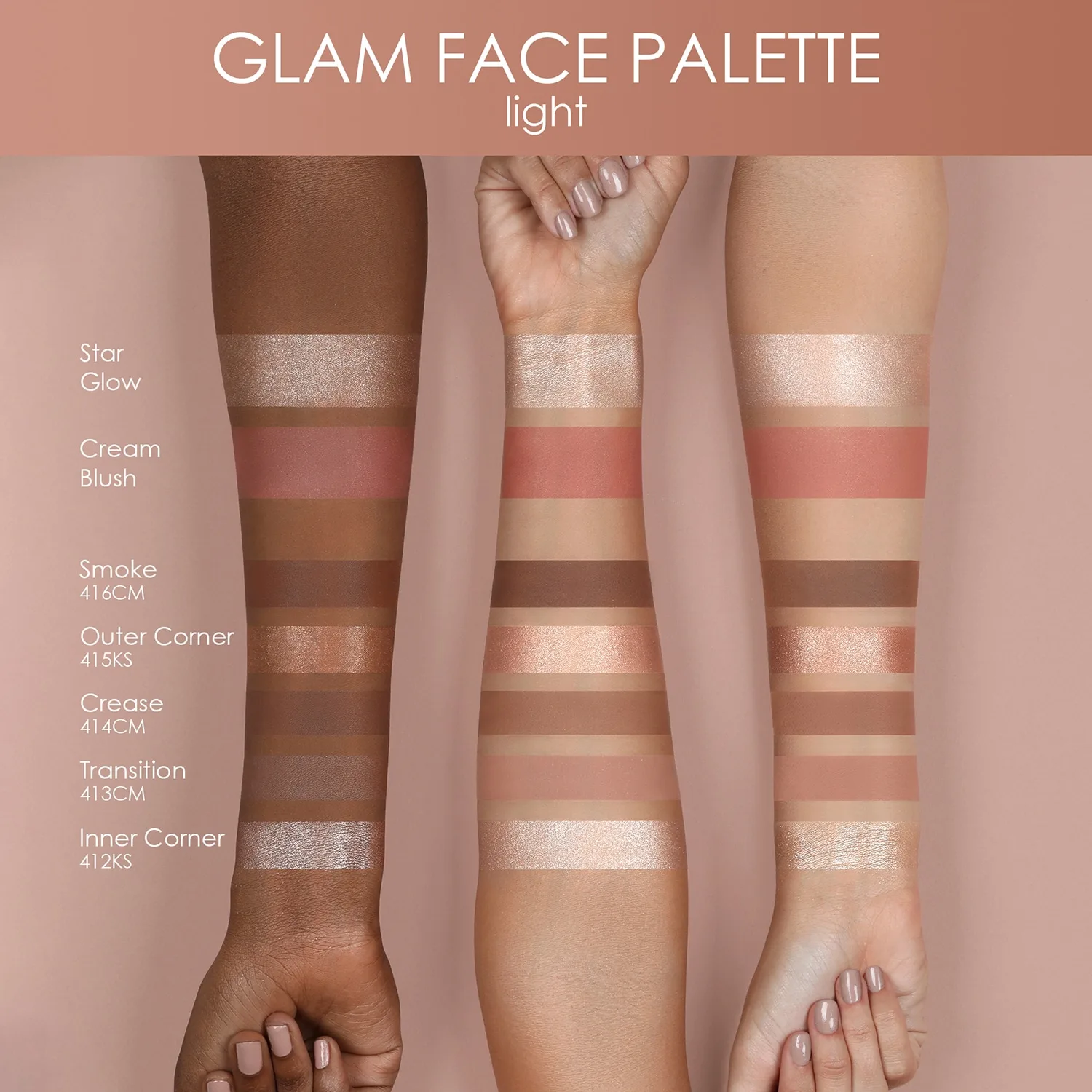 Natasha Denona - Glam Face Palette - Makeup Palette - Face Palette Glam Light - For Women