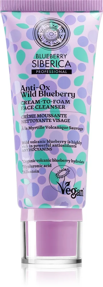 Natura Siberica Anti-Ox Wild Blueberry Krämig rengörande skum för ansikte 100 ml