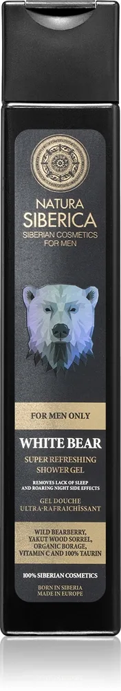 Natura Siberica For Men Only virkistävä suihkugeeli miehille 250 ml