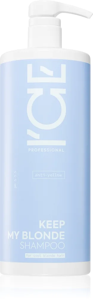 Natura Siberica ICE Professional Keep My Blonde Neutraliserande schampo med mässingstoner för blekt, slingat kallt blont hår 1000 ml