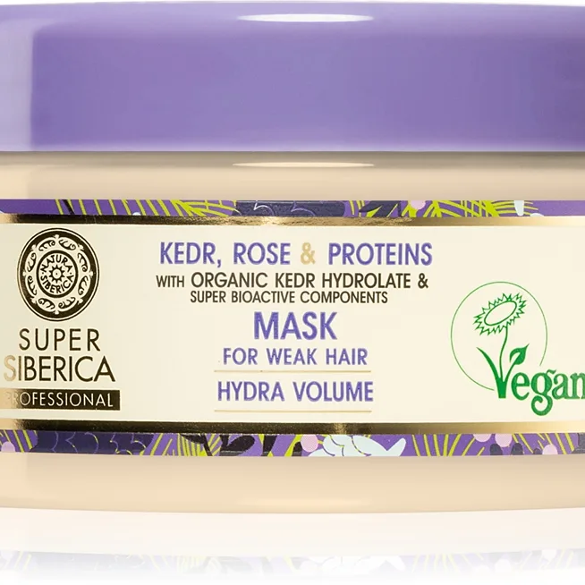 Natura Siberica Kedr, Rose & Protein Mask För svagt hår 300 ml