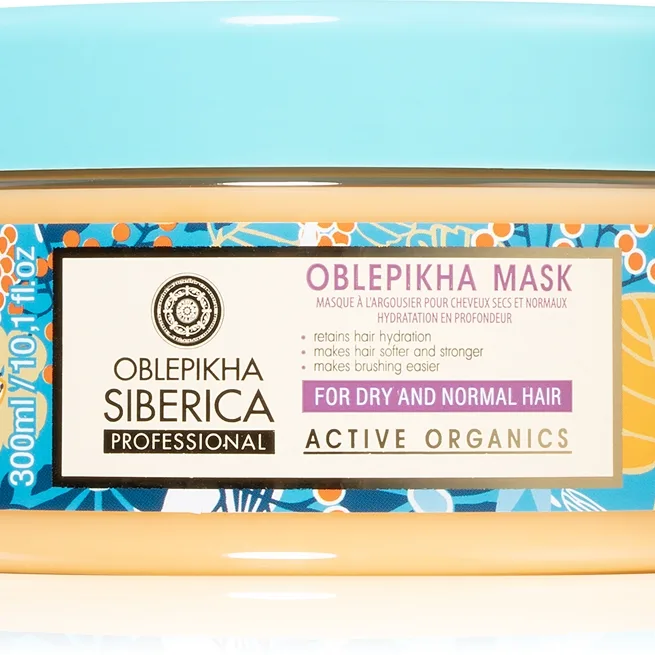 Natura Siberica Oblepikha (Sea-Buckthorn) Fuktgivande och närande mask För torrt och normalt hår 300 ml