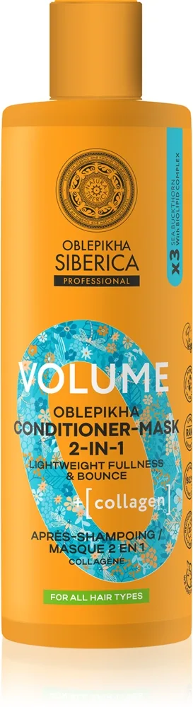 Natura Siberica Oblepikha Siberica Volume 2 i 1 balsam och inpackning för hårvolym 400 ml