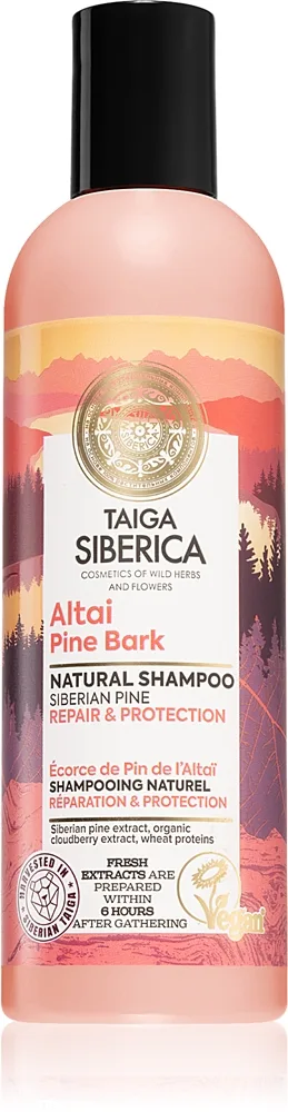 Natura Siberica Taiga Siberica Altai Pine Bark Återställande schampo För skadat hår 270 ml