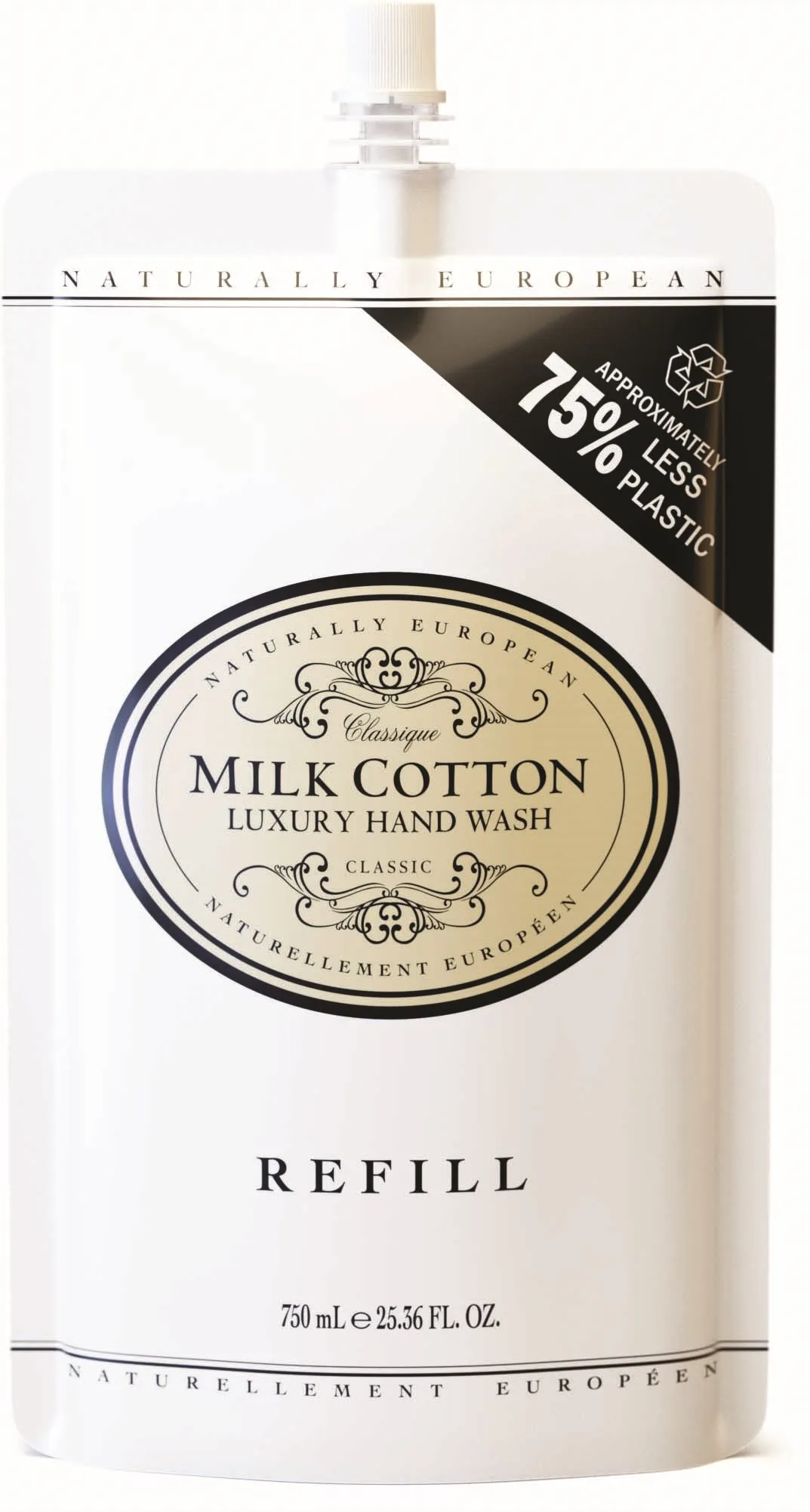 Naturally European Milk Cotton Refill Hand Wash 750 ml