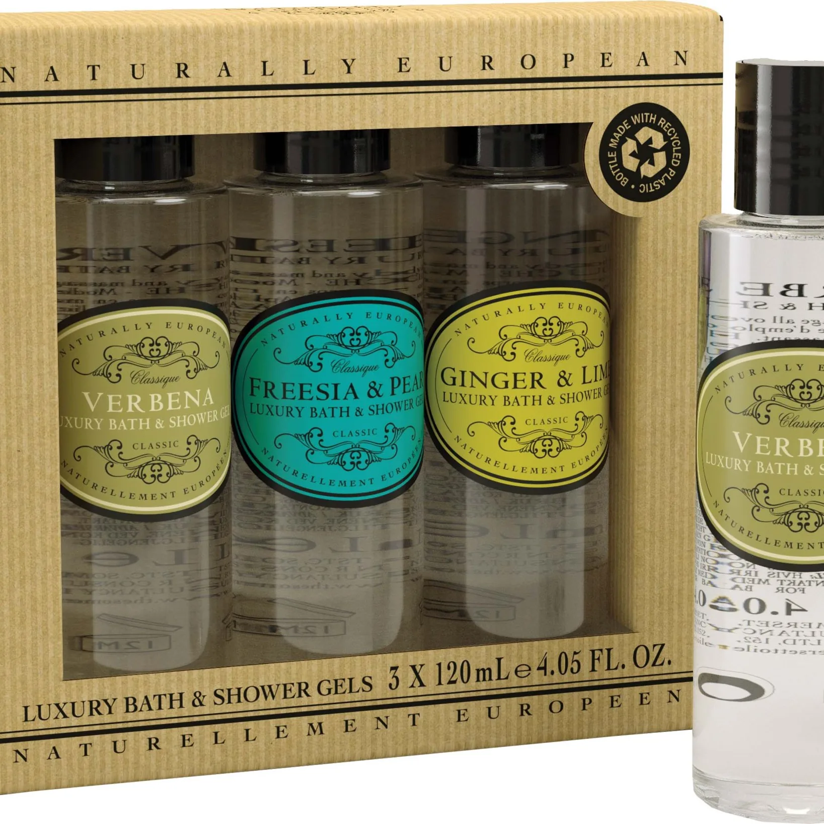 Naturally European Mini Bath & Shower Gel Set 3 x 100 ml