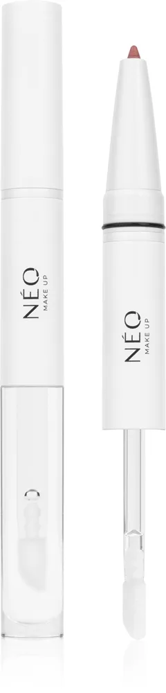NEO MAKE UP Intense Serum 2in1 Lipliner & Lipgloss läppenna och läppglans Skugga 04 Peach Cashmere 1 st.