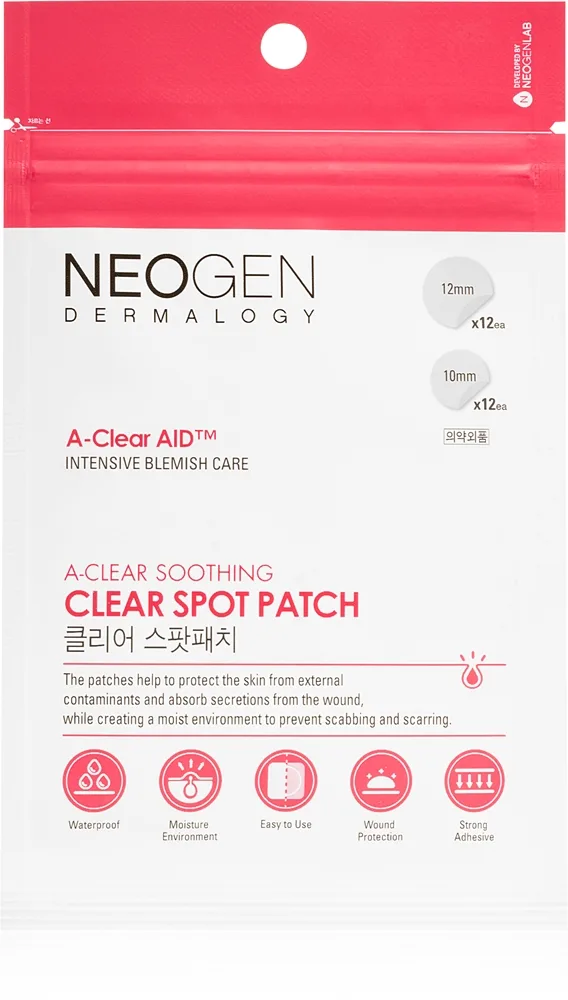 Neogen Dermalogy A-Clear Soothing Spot Patch Rengøringsklude til aknehud 24 stk.