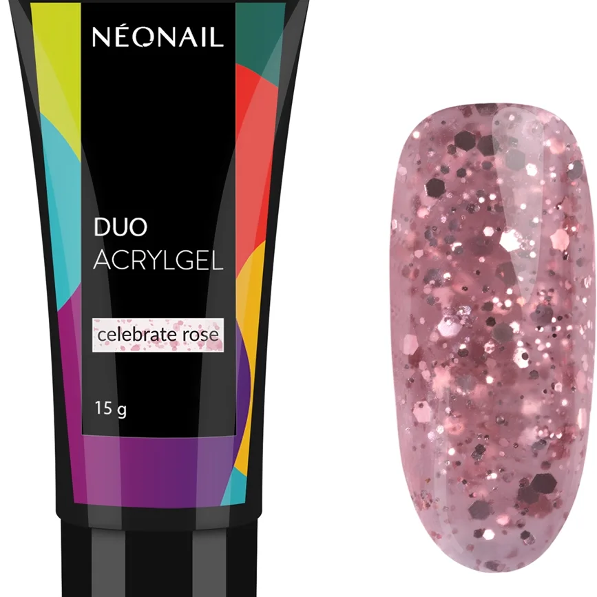NEONAIL Duo Acrylgel Celebrate Rose Gel til opbygning af negle 15 g