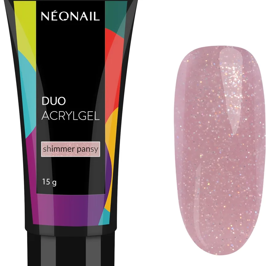 NEONAIL Duo Acrylgel Shimmer Pansy Gel til opbygning af negle 15 g