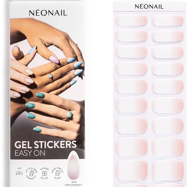 NEONAIL Easy On Gel Stickers kynsitarrat käytetään UV/LED-lamppua sävy M09 20 kpl
