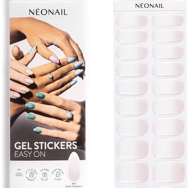 NEONAIL Easy On Gel Stickers kynsitarrat käytetään UV/LED-lamppua sävy M12 20 kpl