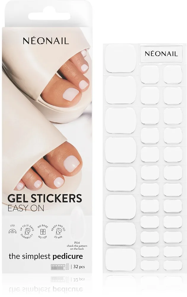 NEONAIL Easy On Gel Stickers kynsitarrat käytetään UV/LED-lamppua sävy P04 32 kpl