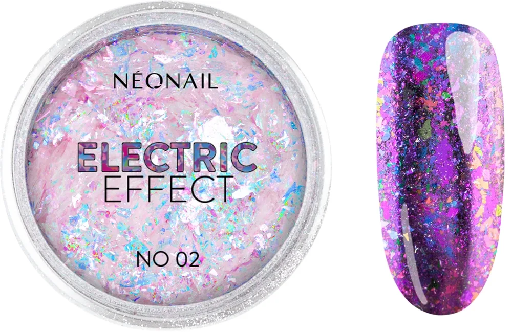 NEONAIL Effect Electric Glitrende pudder til negle Skygge 02 0.3 g