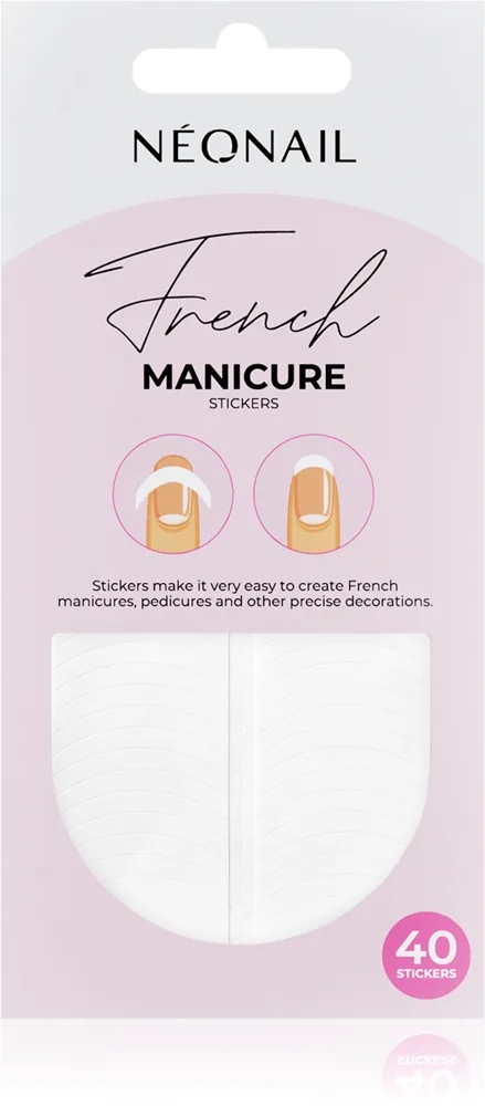 NEONAIL French Manicure Stickers klistermærker til negle type 01 40 stk.
