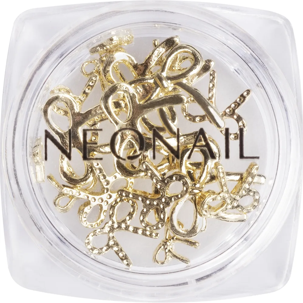 NEONAIL Nail Art 3D Bows koriste kynsiin sävy Gold 1 kpl