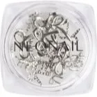NEONAIL Nail Art 3D Bows koriste kynsiin sävy Silver 1 kpl