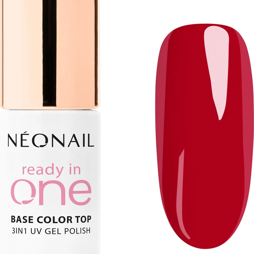 NEONAIL Ready In One 3in1 UV Gel Polish geelikynsilakka sisältää timanttipölyä sävy 12 One Berry Red 7.2 ml