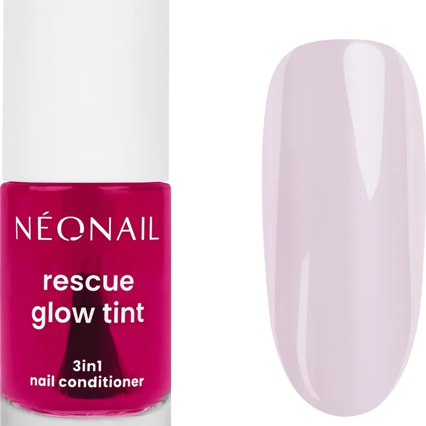 NEONAIL Rescue Glow Tint 3in1 Nail Conditioner Nærende neglelak Skygge Glazed Raspberry 7.2 ml