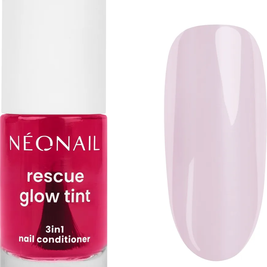 NEONAIL Rescue Glow Tint 3in1 Nail Conditioner Nærende neglelak Skygge Glazed Strawberry 7.2 ml
