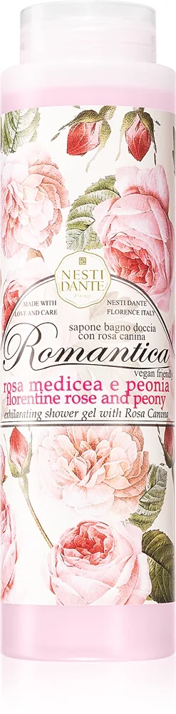 Nesti Dante Romantica Florentine Rose and Peony suihkugeeli ja vaahtokylpy 300 ml