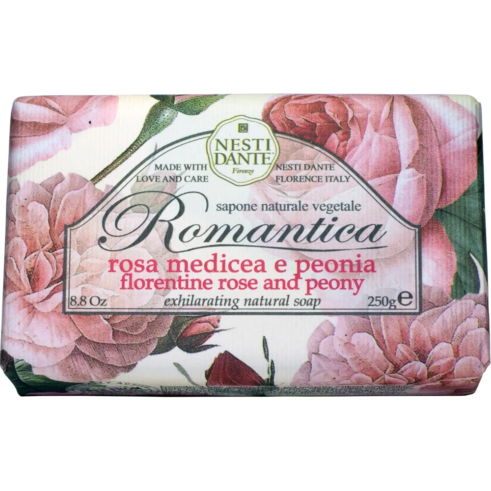 Nesti Dante Romantica Florentine Rose and Peony luonnollinen saippua 250 g
