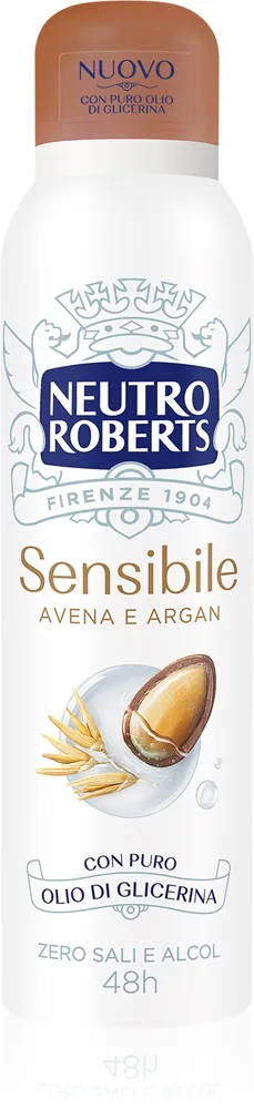 Neutro Roberts Avena e Argan Spray deodorant Med 48 timers effektivitet 150 ml