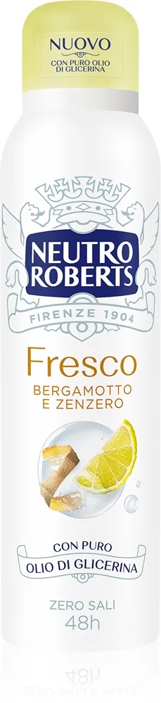 Neutro Roberts Bergamotto e Zenzero Spray deodorant Med 48 timers effektivitet 150 ml