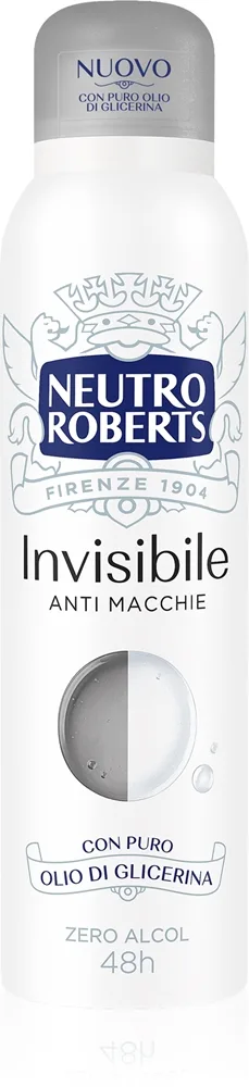 Neutro Roberts Invisible Anti Macchie Opfriskende deodorantspray Med 48 timers effektivitet 150 ml