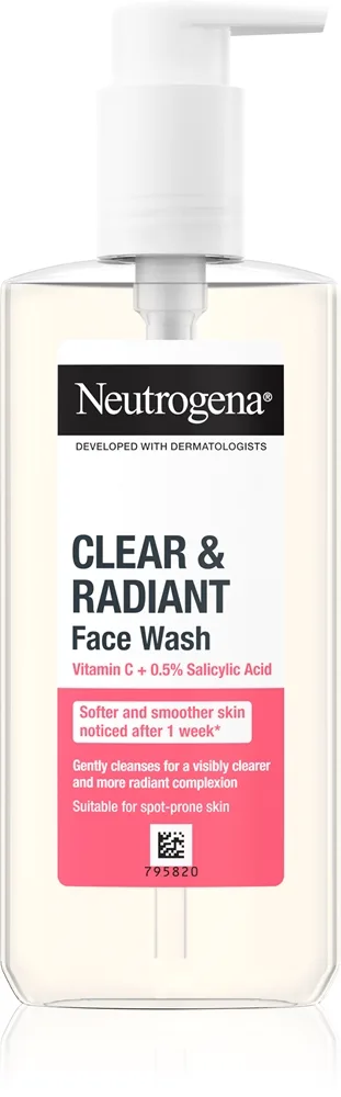 Neutrogena Clear & Radiant puhdistusgeeli 200 ml