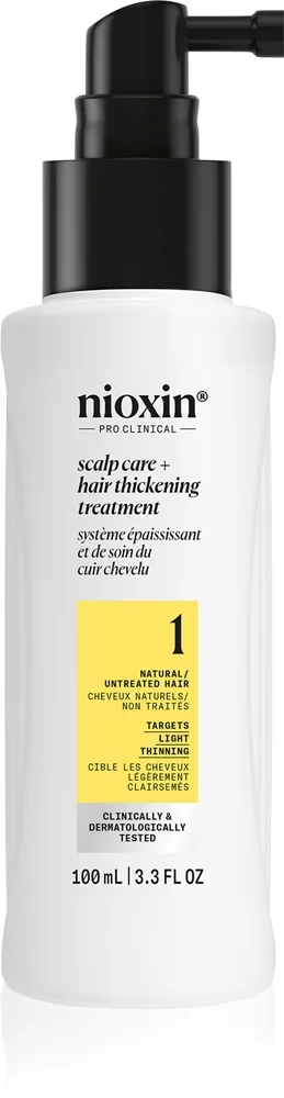Nioxin System 1 Scalp + Hair Thickening Treatment Serum För hårdensitet och skydd mot sönderbrytning 100 ml