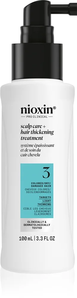 Nioxin System 3 Scalp + Hair Thickening Treatment Leave-in vård För uttunnade av hår 100 ml