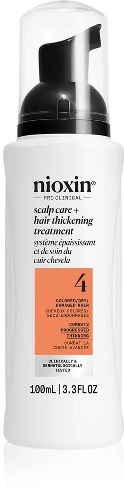 Nioxin System 4 Scalp + Hair Thickening Treatment Behandling för märkbart uttunnat, fint, kemiskt behandlat hår 100 ml